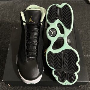 NEW! Jordan Retro 13 GG Black with Metallic Gold Accents